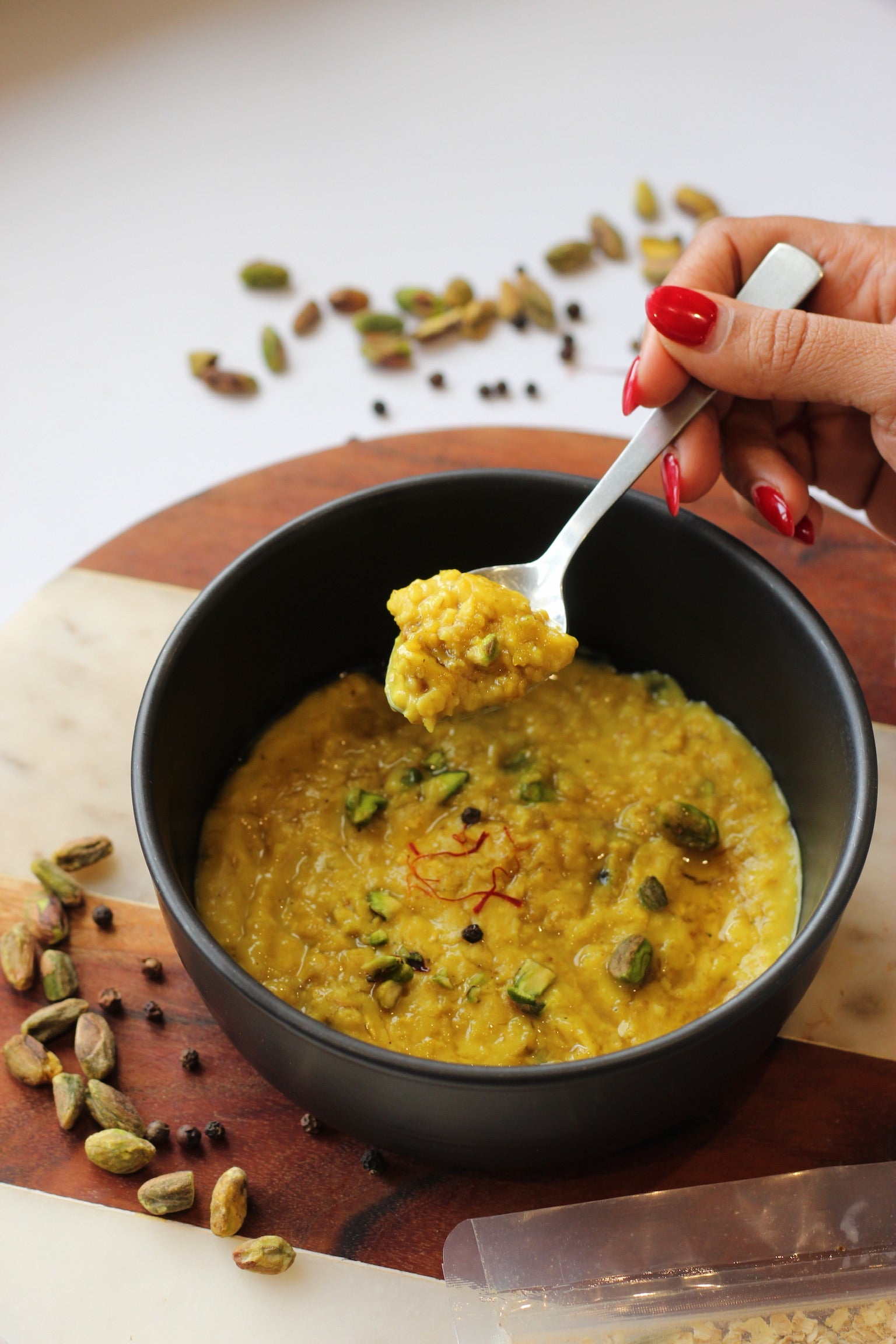 Golden Kesar Porridge